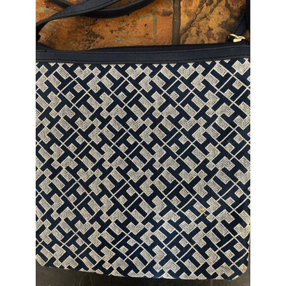 Tommy Hilfiger Monogram Logo Crossbody Bag Blue Gray - Picture 4 of 5
